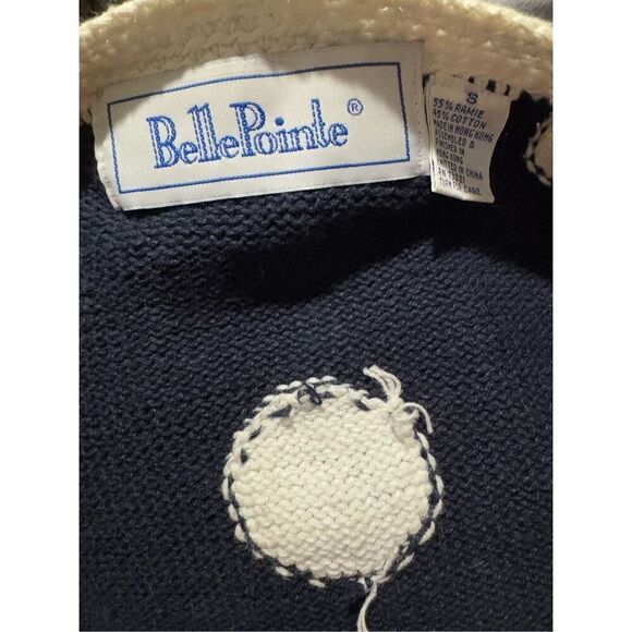 Bellepoint Knit top frog polka dots print S short sleeve frog buttons - Picture 3 of 9